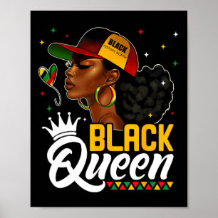 Affiche Mois de l'histoire des Noirs Reine noire au chapea