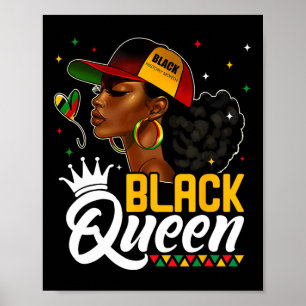Affiche Mois de l'histoire des Noirs Reine noire au chapea