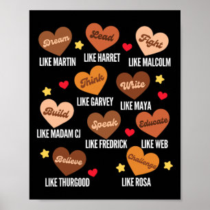 Affiche Mois de l'histoire des Noirs Rêve comme Martin Dir