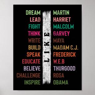 Affiche Mois de l'histoire des Noirs Rêvez comme Martin, D