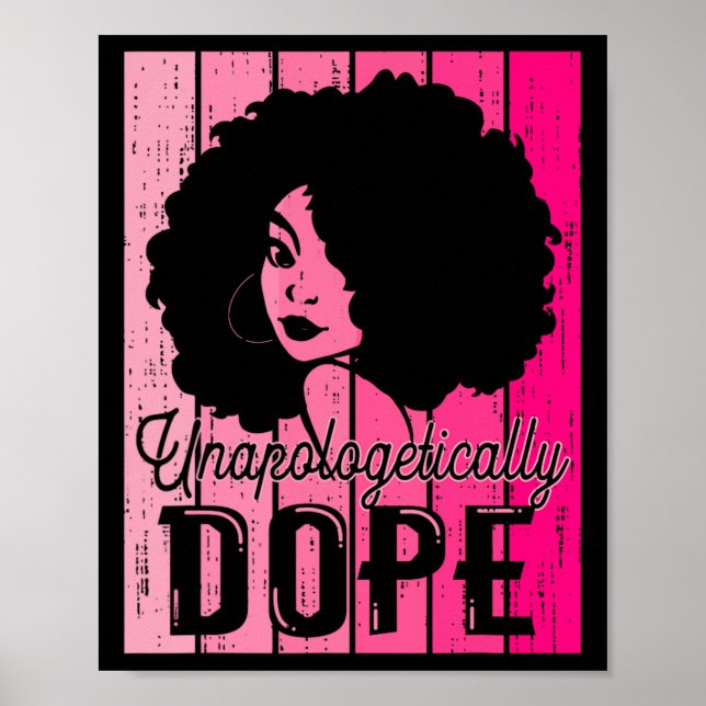 Affiche Mois de l'histoire des Noirs rose sans excuses Dro (Devant)