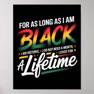 Affiche Mois de l'histoire des Noirs Tant que je suis Noir