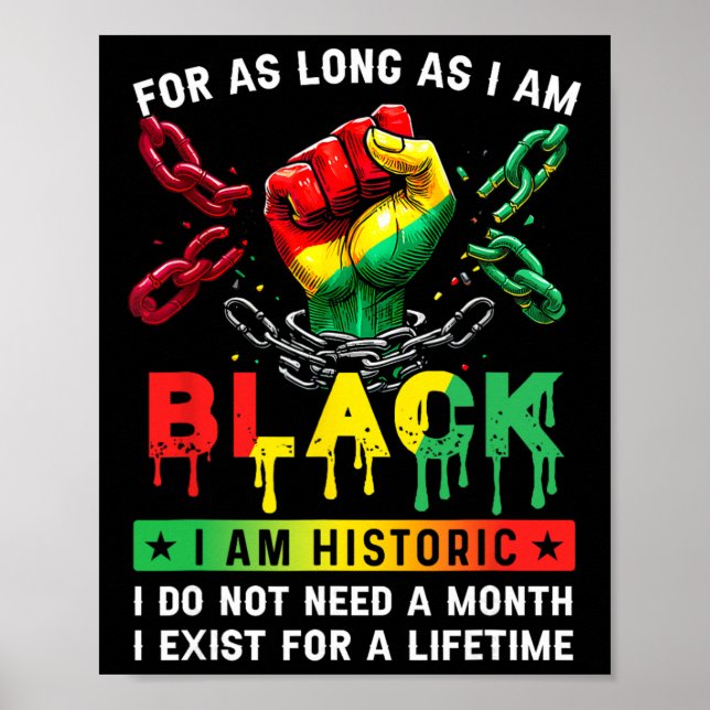 Affiche Mois de l'histoire des Noirs Tant que je suis Noir (Devant)