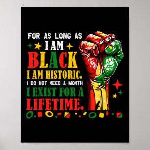 Affiche Mois de l'histoire des Noirs Tant que je suis Noir