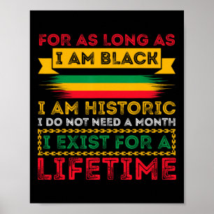 Affiche Mois de l'histoire des Noirs Tant que je suis Noir