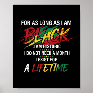 Affiche Mois de l'histoire des Noirs Tant que je suis Noir