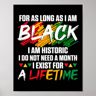 Affiche Mois de l'histoire des Noirs Tant que je suis Noir