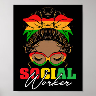 Affiche Mois de l'histoire des Noirs Travailleur social Tr