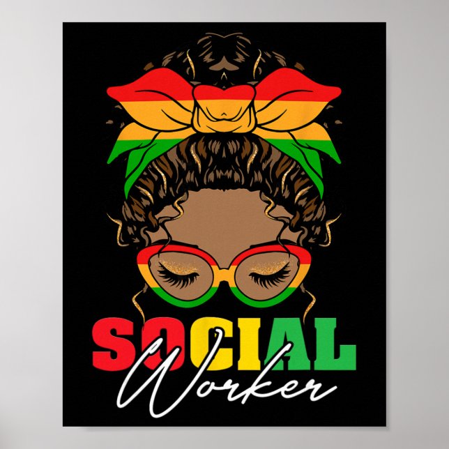 Affiche Mois de l'histoire des Noirs Travailleur social Tr (Devant)