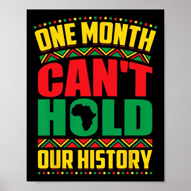 Affiche Mois de l'histoire des Noirs Un mois ne peut pas t (Devant)