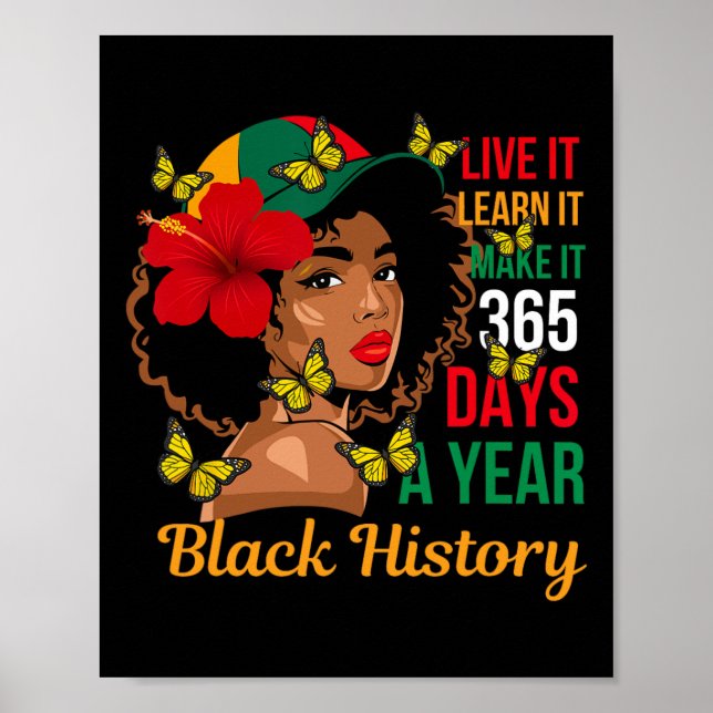 Affiche Mois de l'histoire des Noirs, vivez-le, apprenez-l (Devant)
