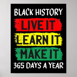 Affiche Mois de l'histoire des Noirs Vivez-le Apprenez-le