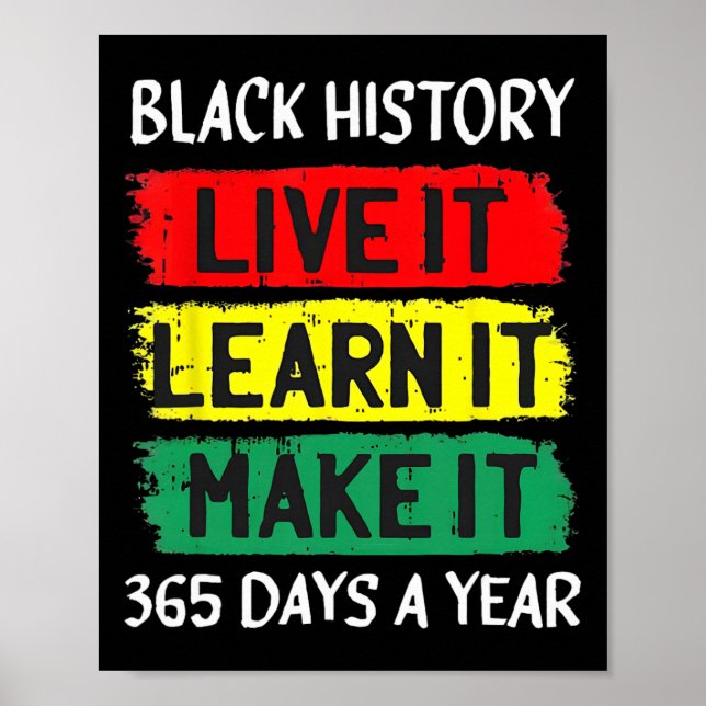 Affiche Mois de l'histoire des Noirs Vivez-le Apprenez-le  (Devant)