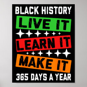 Affiche Mois de l'Histoire Noire 2025 Live It Apprenez It 