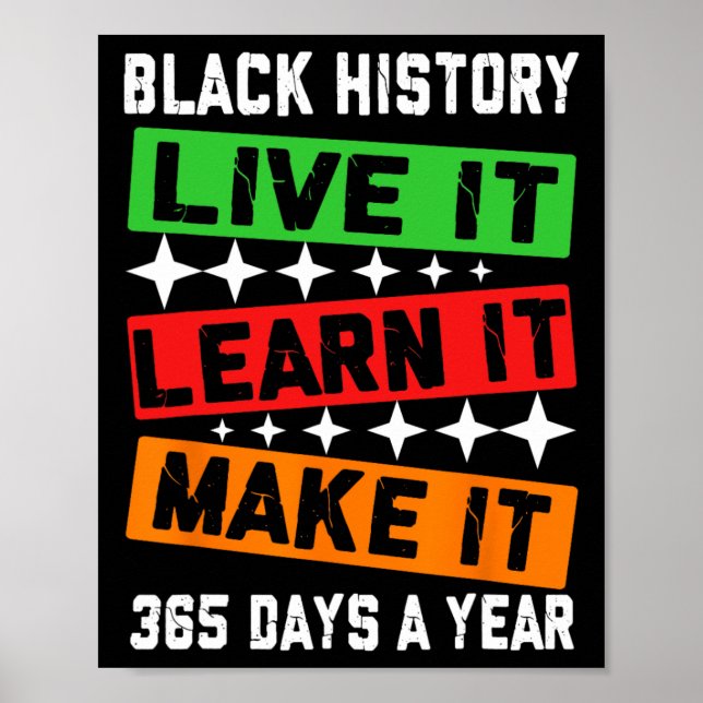 Affiche Mois de l'Histoire Noire 2025 Live It Apprenez It  (Devant)