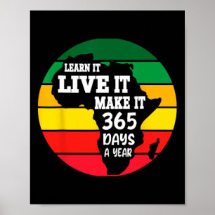 Affiche Mois de l'Histoire Noire 2025 Live It Apprenez It