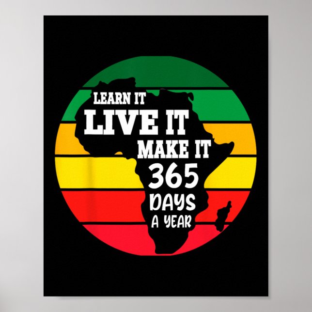 Affiche Mois de l'Histoire Noire 2025 Live It Apprenez It  (Devant)