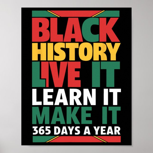 Affiche Mois de l'Histoire Noire 2025 Live It Apprenez It  (Devant)