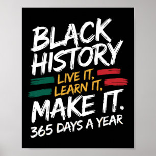 Affiche Mois de l'Histoire Noire 2025 Live It Apprenez It 