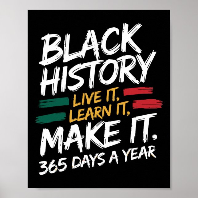 Affiche Mois de l'Histoire Noire 2025 Live It Apprenez It  (Devant)