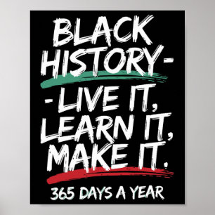Affiche Mois de l'Histoire Noire 2025 Live It Apprenez It 