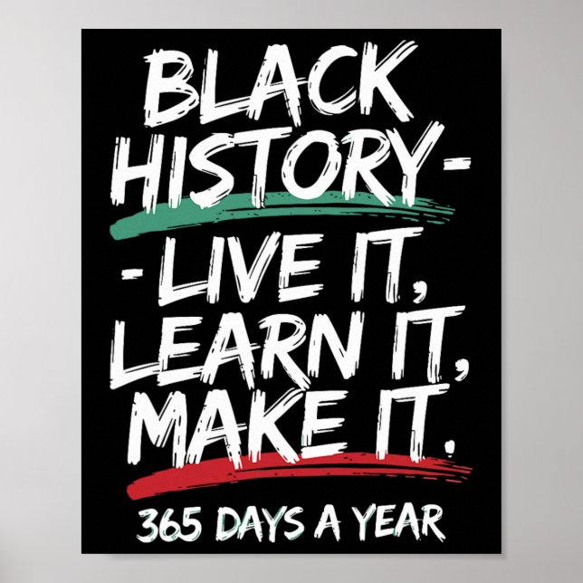 Affiche Mois de l'Histoire Noire 2025 Live It Apprenez It  (Devant)
