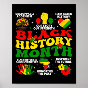 Affiche Mois de l'histoire noire Africain-Américain Fier H