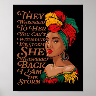 Affiche Mois de l'Histoire Noire Africaine Femme Afro Ils 
