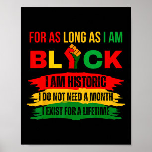 Affiche Mois De L'Histoire Noire Aussi Longtemps Que Je Su
