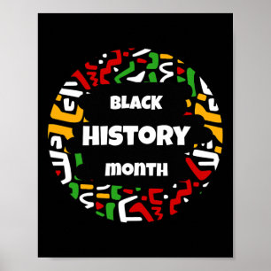 Affiche Mois De L'Histoire Noire Avec Carte Africaine Drap