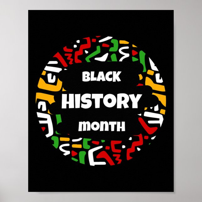 Affiche Mois De L'Histoire Noire Avec Carte Africaine Drap (Devant)