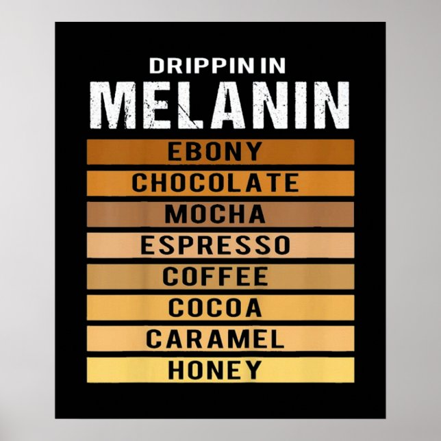 Affiche Mois de l'histoire noire Drippin Melanin (Devant)