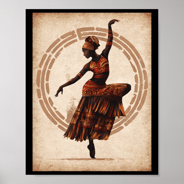 Affiche Mois de l'histoire noire Femme noire Tribyl Dancin (Devant)