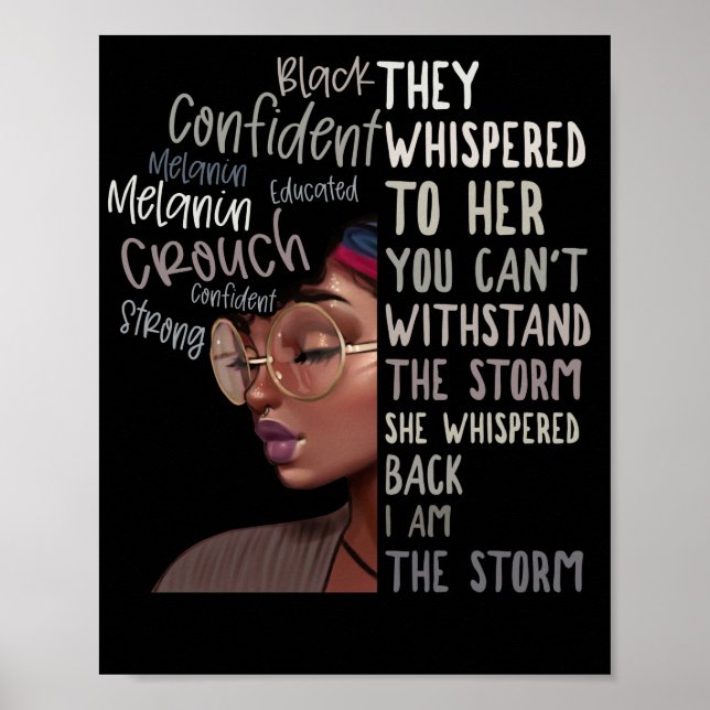 Affiche Mois De L'Histoire Noire Je Suis La Tempête Forte  (Devant)