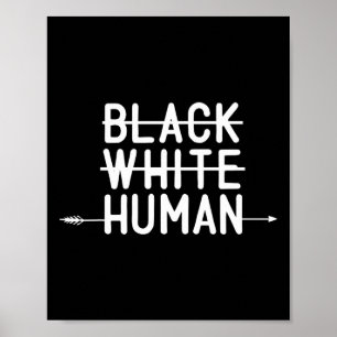Affiche Mois de l'histoire noire Noir Blanc Humain Africai