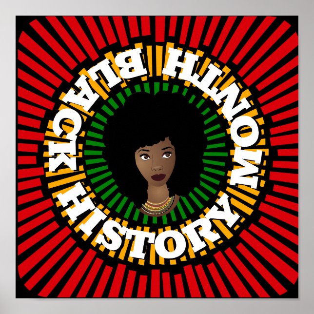 Affiche Mois de l'histoire noire, rayons du soleil, femme  (Devant)