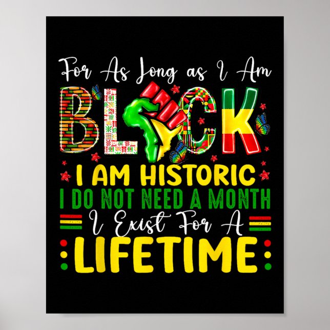 Affiche Mois De L'Histoire Noire Tant Que Je Suis Noir Je  (Devant)