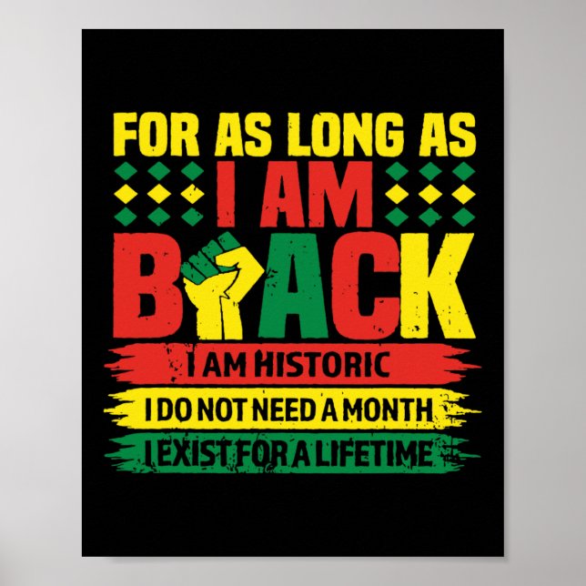 Affiche Mois De L'Histoire Noire Tant Que Je Suis Noir Je  (Devant)