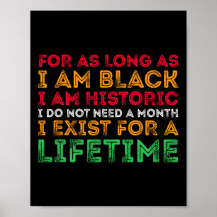 Affiche Mois De L'Histoire Noire Tant Que Je Suis Noir Je