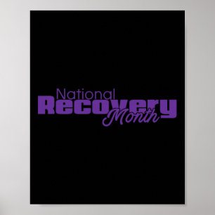 Affiche Mois de récupération - Logo violet