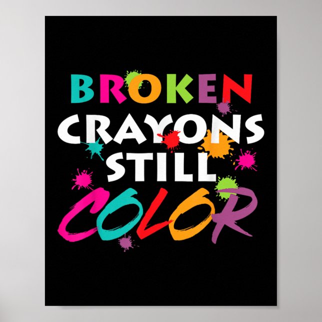 Affiche Mois de sensibilisation à la santé mentale Crayons (Devant)