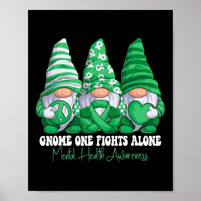 Affiche Mois de sensibilisation à la santé mentale Gnomes  (Devant)