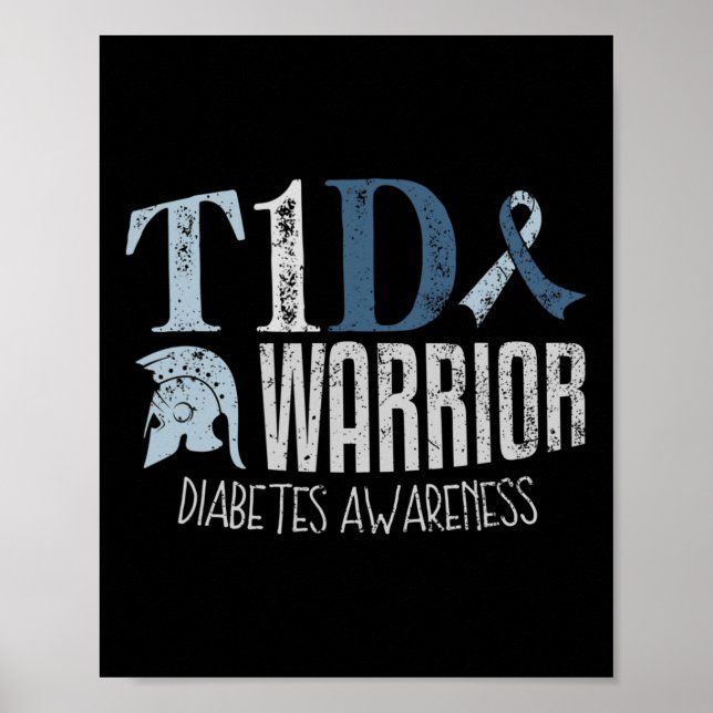 Affiche Mois de sensibilisation au diabète T1d Guerrier du (Devant)