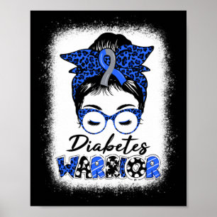 Affiche Mois de sensibilisation au diabète Type T1d T2d Me
