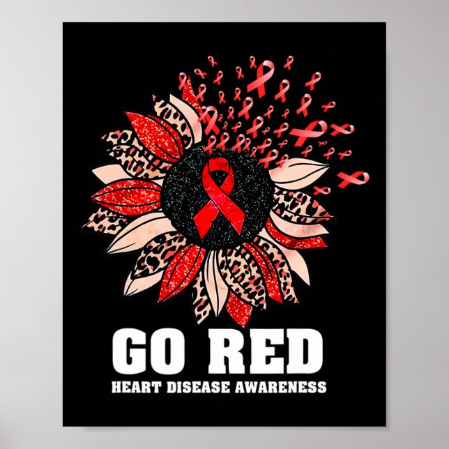 Affiche Mois de sensibilisation aux maladies du coeur roug (Devant)