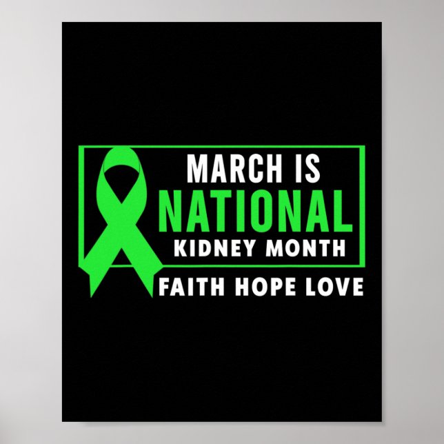Affiche Mois de sensibilisation aux maladies du rein (Devant)