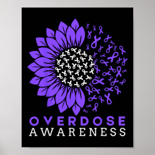 Affiche Mois de sensibilisation aux surdoses Ruban tournes
