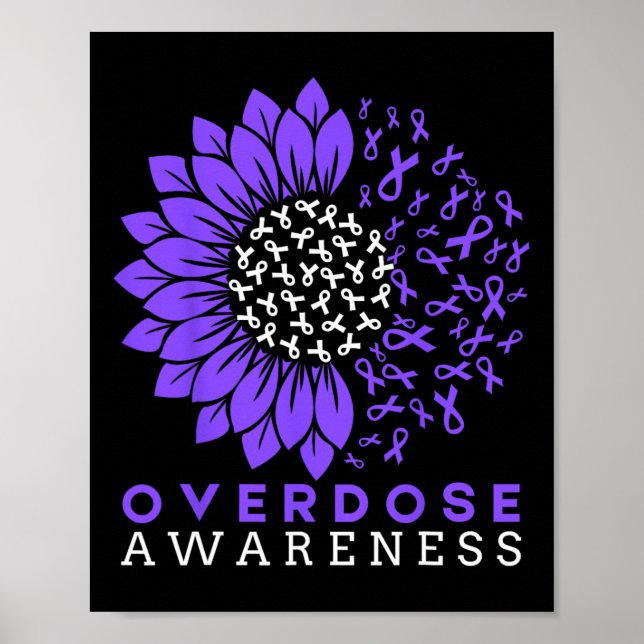 Affiche Mois de sensibilisation aux surdoses Ruban tournes (Devant)