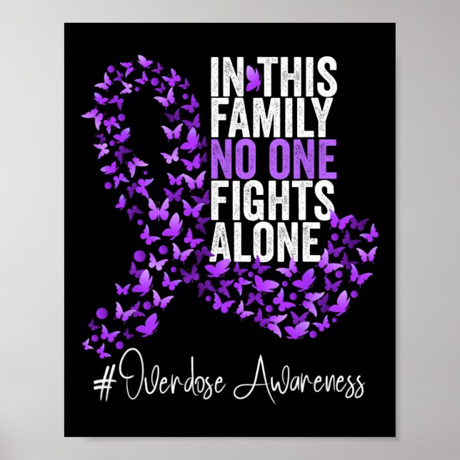 Affiche Mois de sensibilisation aux surdoses Ruban violet  (Devant)