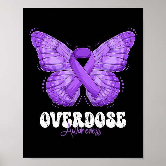 Affiche Mois de sensibilisation Beurre à ruban violet (Devant)